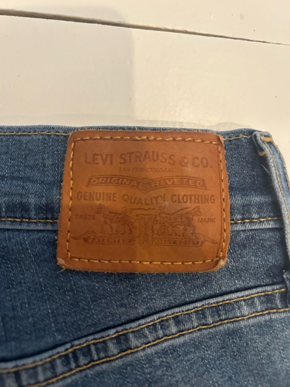 Levi’s Premium Mile High Super Skinny Jeans, Medium Wash High Rise Stretch - Picture 7 of 8